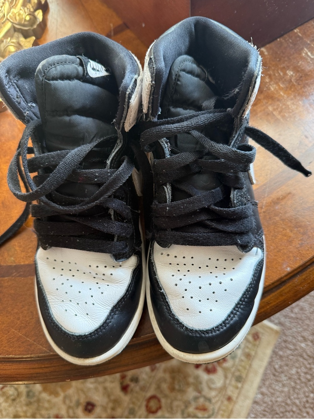 Nike Kids Black and White High-Top Sneakers